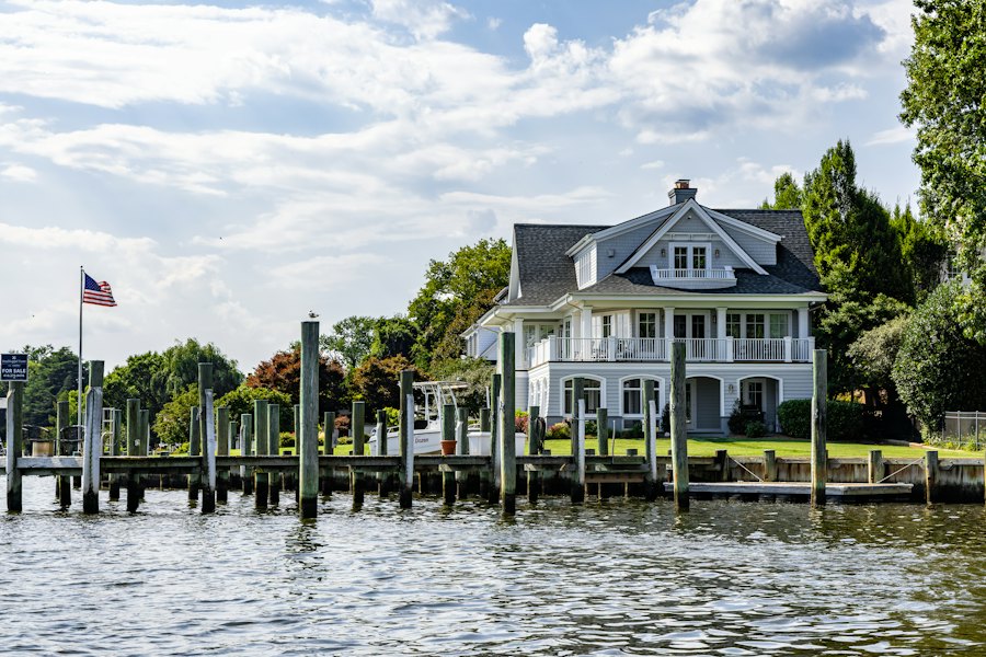 Waterfront home with a private dock