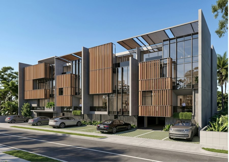 Modern apartment building