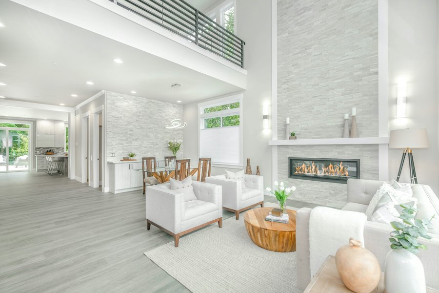 Bright luxury living room